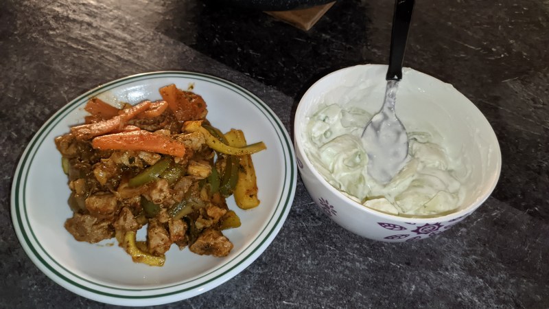 A Quick Mixed Veggie and Pork Lunch